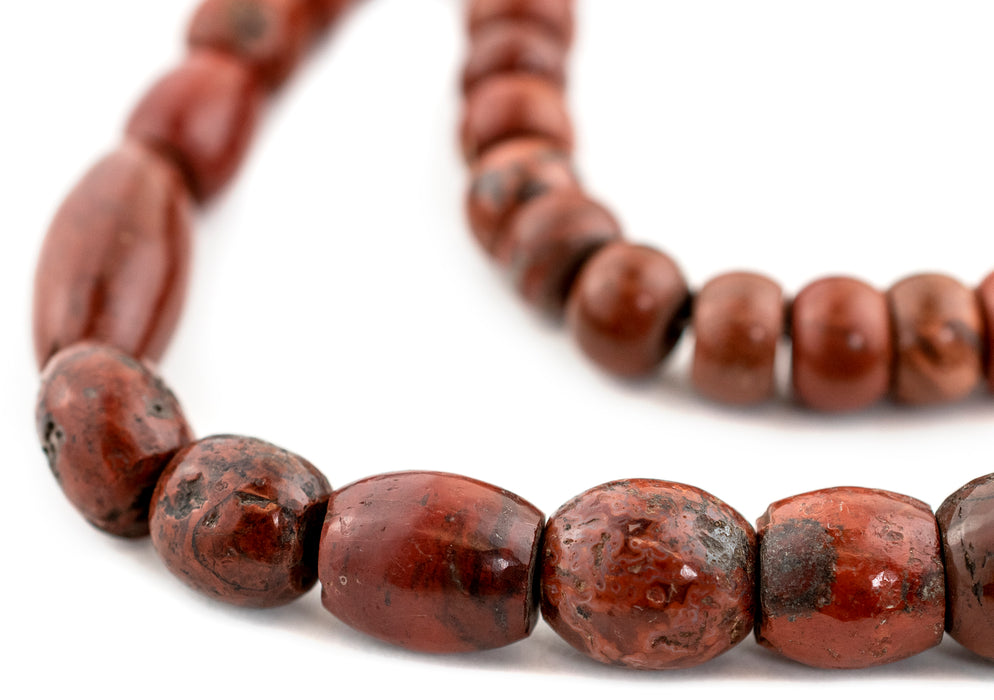 Old African Red Jasper Beads #13419