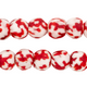 Crimson Red Fused Recycled Glass Beads (14mm) - The Bead Chest