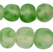 Jumbo Green Swirl Recycled Glass Beads (25mm) - The Bead Chest