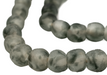 Grey Mist Recycled Glass Beads (14mm) - The Bead Chest