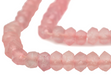 Rose Pink Faceted Recycled Java Sea Glass Beads - The Bead Chest