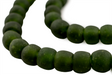 Forest Green Recycled Glass Beads (14mm) - The Bead Chest