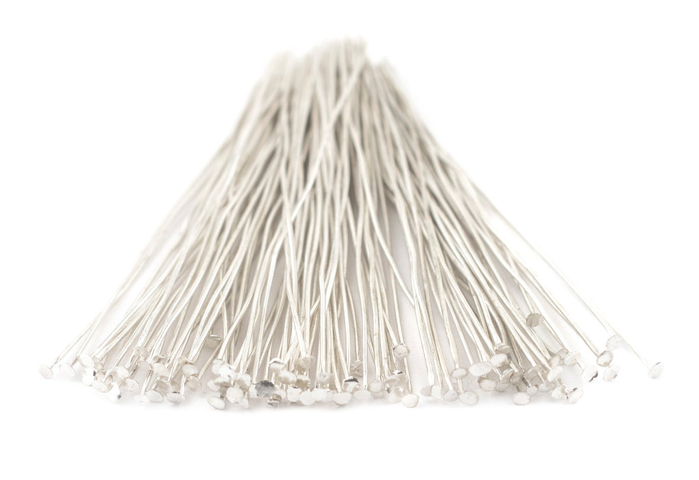 Silver 21 Gauge 3 Inch Head Pins (Approx 500 pieces) - The Bead Chest