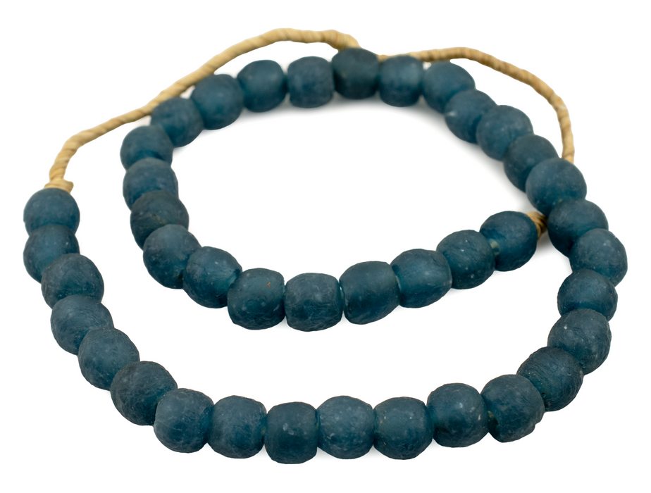 Teal Recycled Glass Beads (14mm) - The Bead Chest