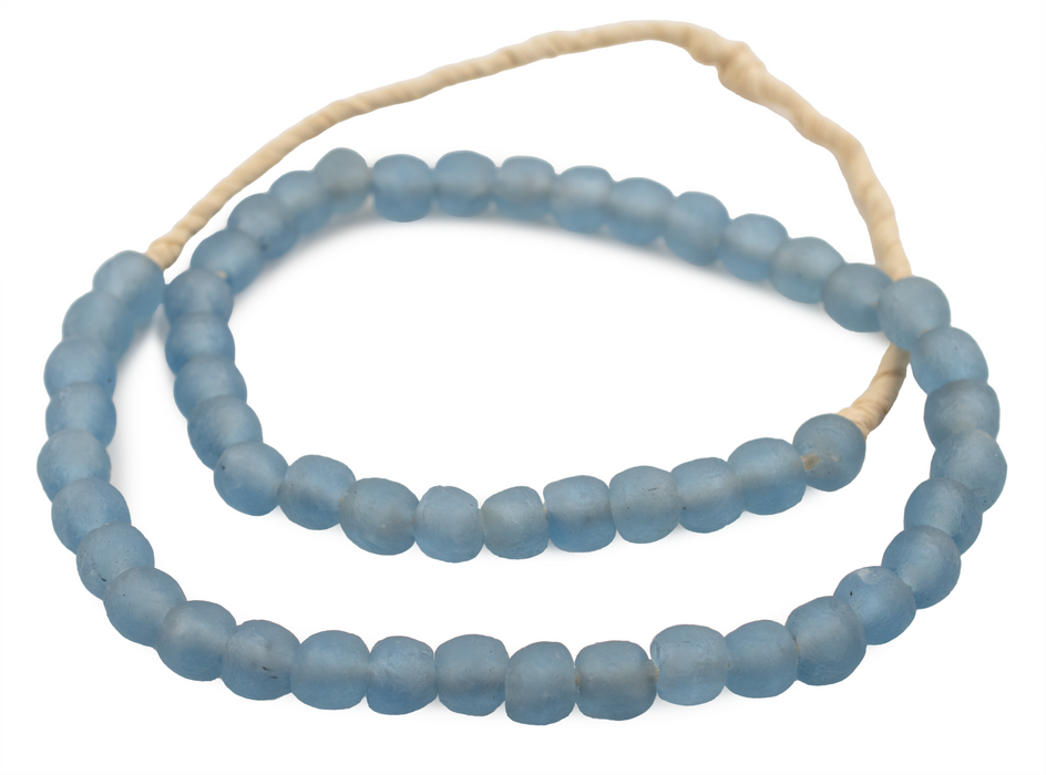 Light Blue Recycled Glass Beads (11mm) - The Bead Chest