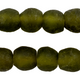 Olive Green Recycled Glass Beads (18mm) - The Bead Chest