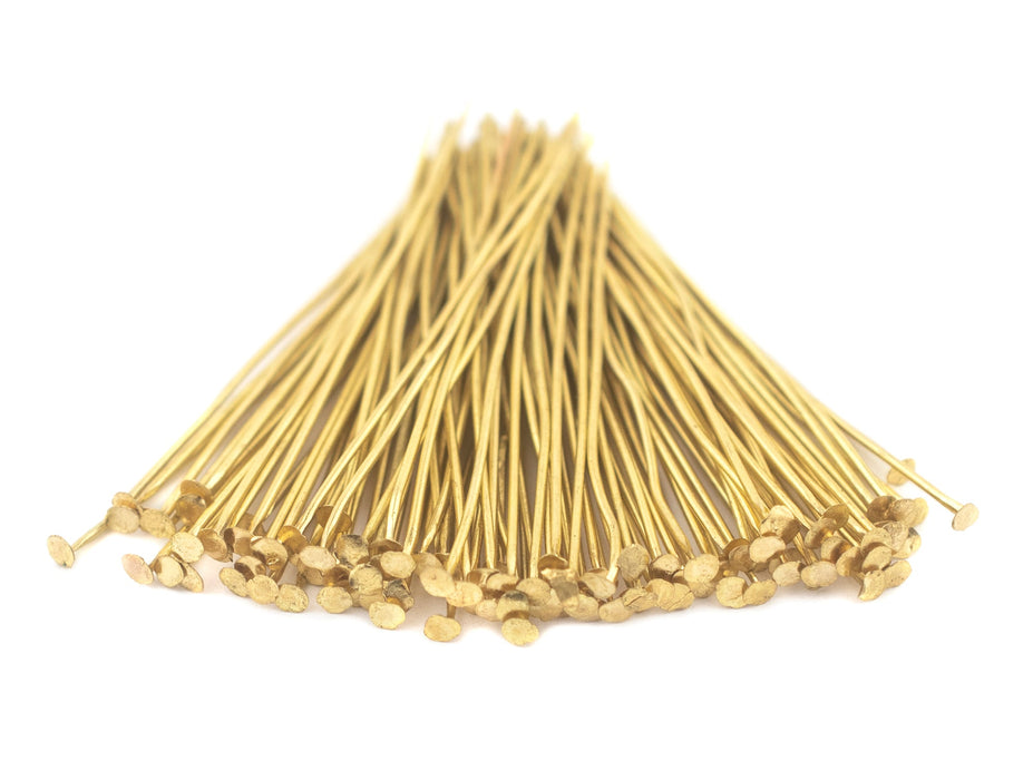 Gold 21 Gauge 2 Inch Head Pins (Approx 500 pieces) - The Bead Chest