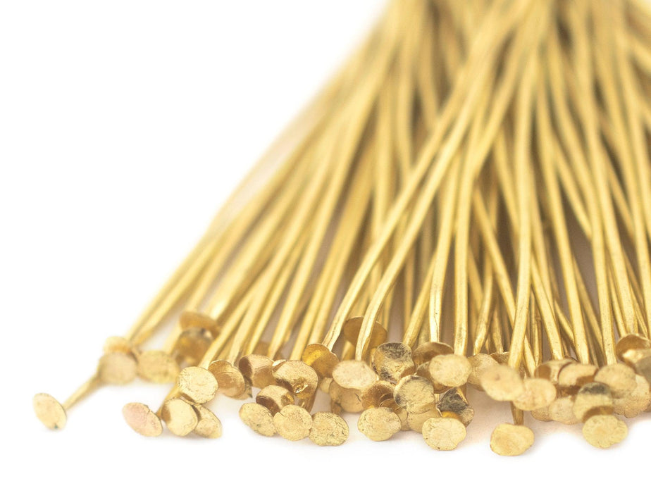 Gold 21 Gauge 2 Inch Head Pins (Approx 500 pieces) - The Bead Chest