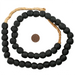 Charcoal Black Recycled Glass Beads (14mm) - The Bead Chest