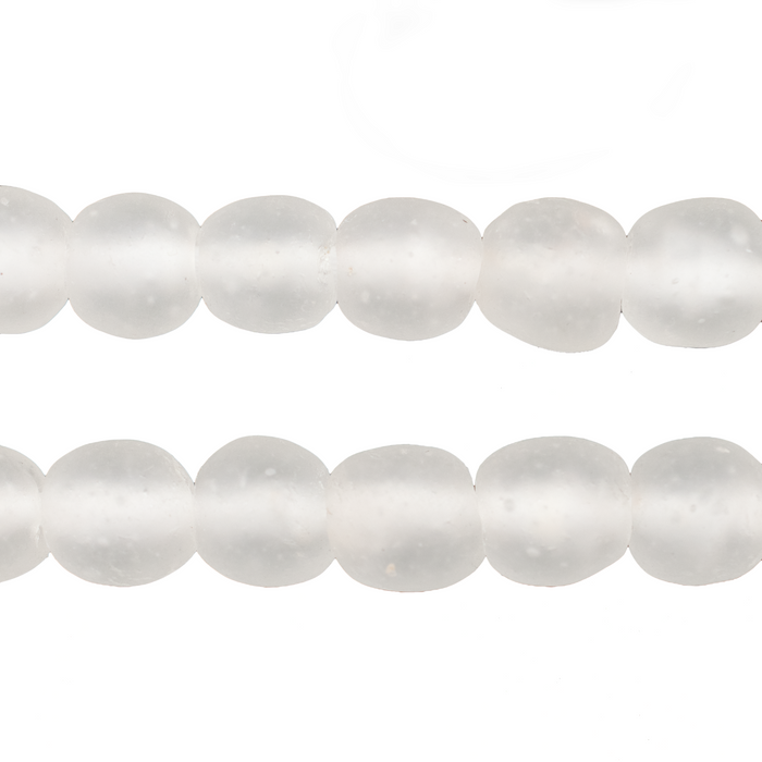 Clear Recycled Glass Beads (11mm) - The Bead Chest