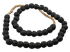 Charcoal Black Recycled Glass Beads (14mm) - The Bead Chest