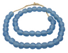 Light Blue Recycled Glass Beads (14mm) - The Bead Chest