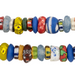 Ghana Medley Rondelle Powder Glass Beads - The Bead Chest