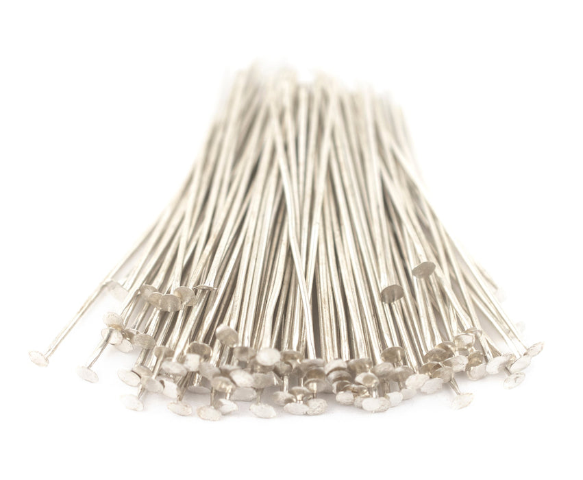 Silver 21 Gauge 1.5 Inch Head Pins (Approx 500 pieces) - The Bead Chest