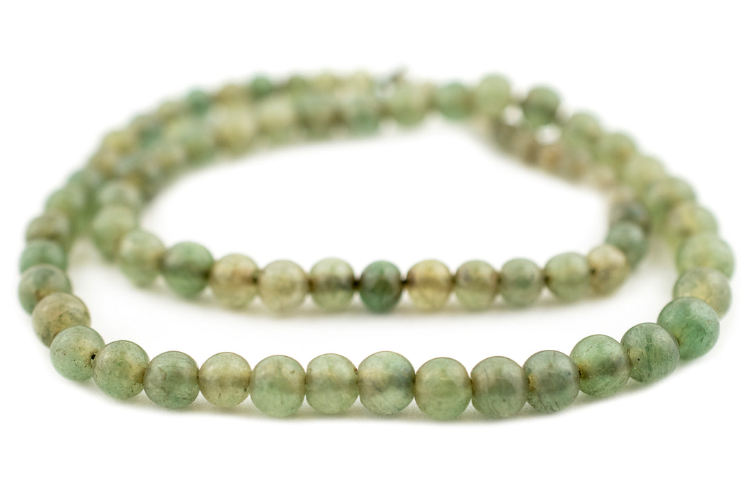 Graduated Round Moss Green Aventurine Beads (4-10mm)