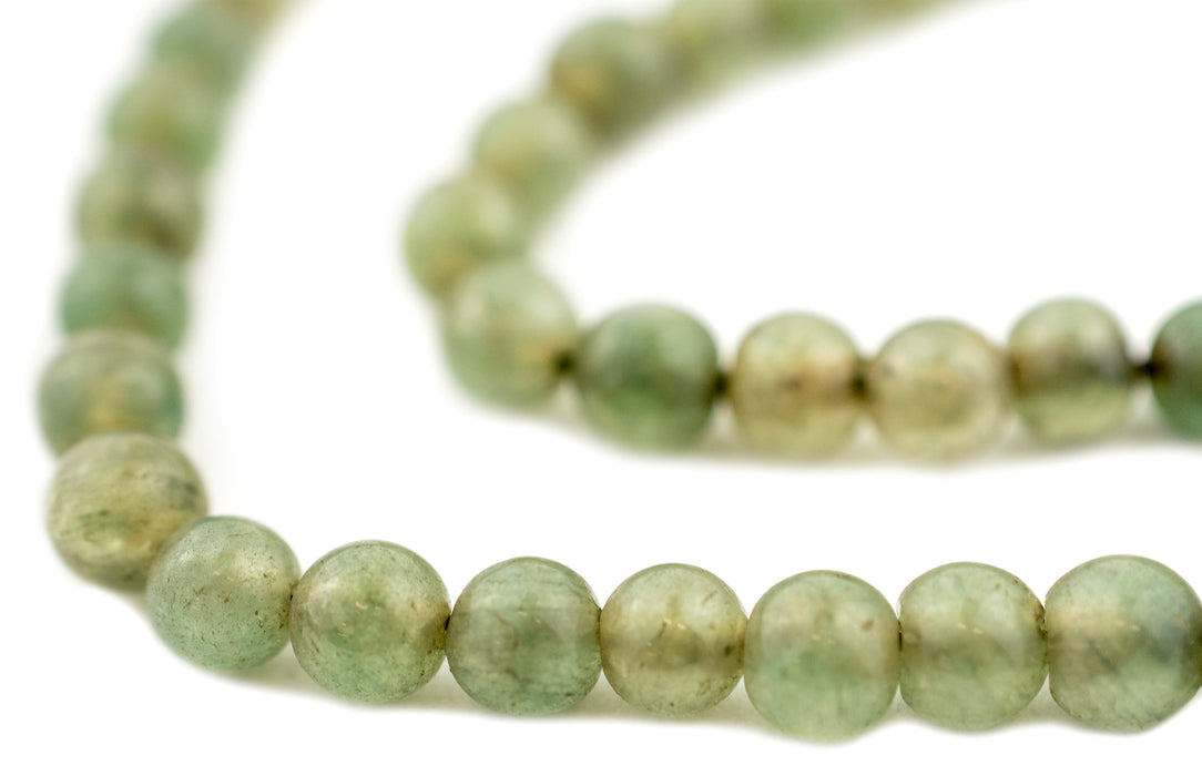 Graduated Round Moss Green Aventurine Beads (4-10mm)