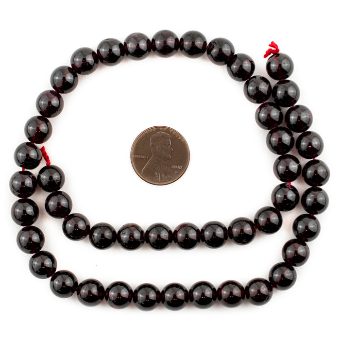 Round Garnet Beads (8-9mm) - The Bead Chest