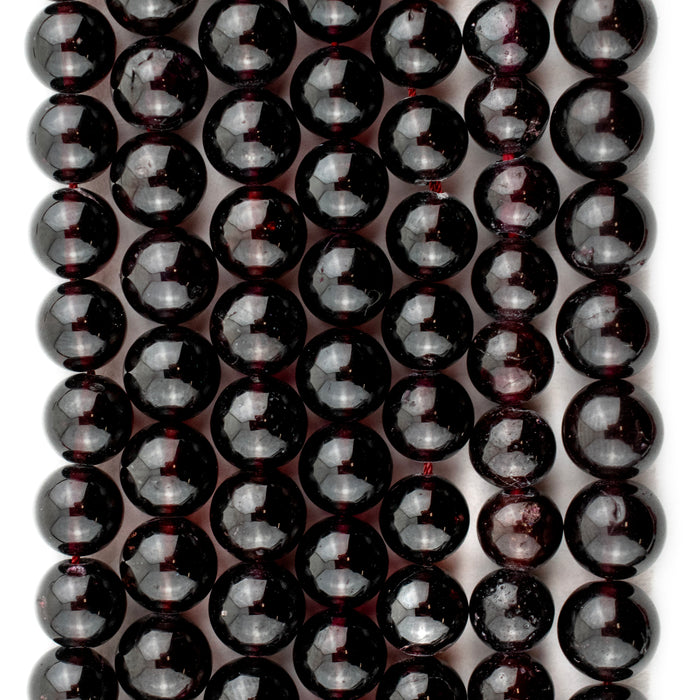 Round Garnet Beads (8-9mm) - The Bead Chest