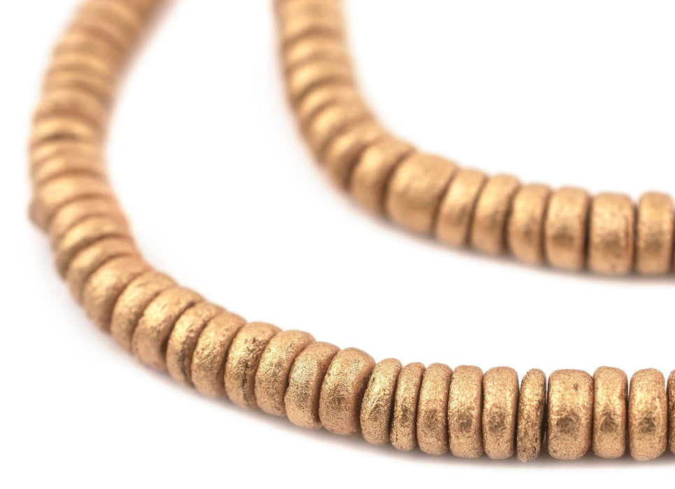 Gold Disk Coconut Shell Beads (8mm) (5 Pack) - The Bead Chest