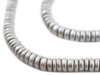 Silver Disk Coconut Shell Beads (8mm) (5 Pack) - The Bead Chest