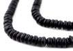 Black Disk Coconut Shell Beads (8mm) (10 Pack) - The Bead Chest