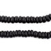 Black Disk Coconut Shell Beads (8mm) (10 Pack) - The Bead Chest