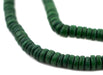 Green Disk Coconut Shell Beads (8mm) (5 Pack) - The Bead Chest