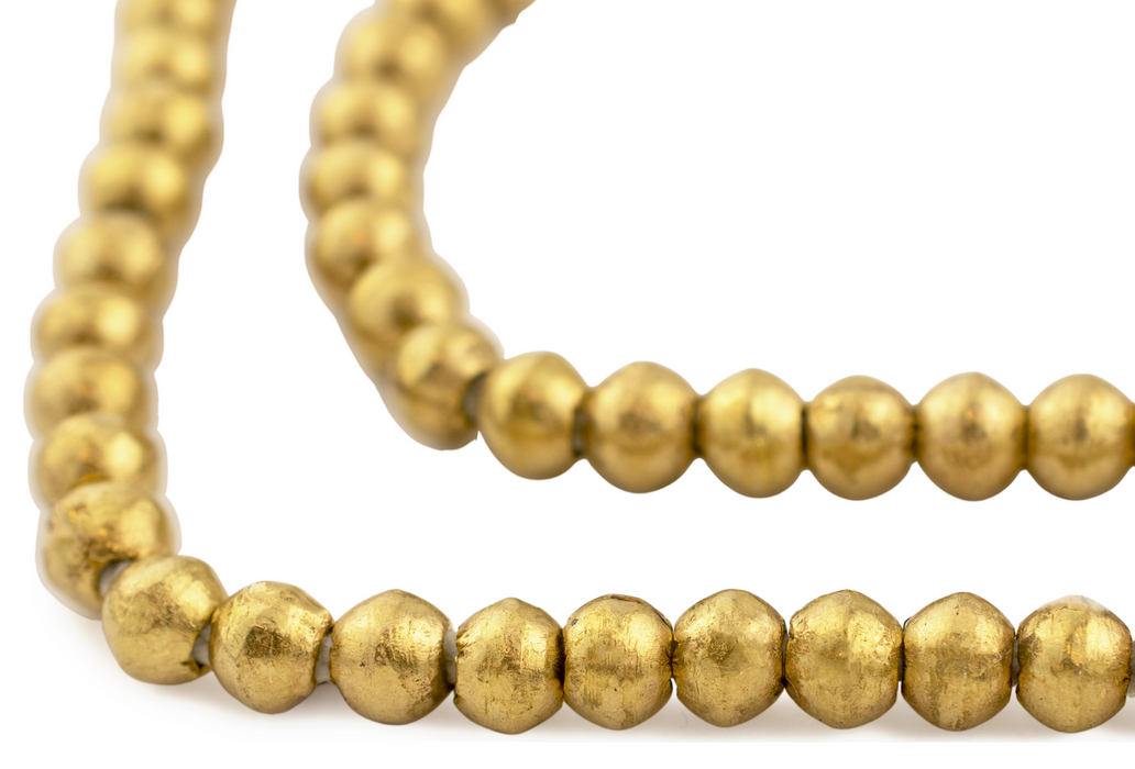 Round Brass Ethiopian Beads (6-7mm) - The Bead Chest