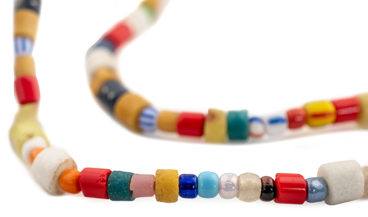 Fancy Ghana Chevron Christmas Beads - The Bead Chest