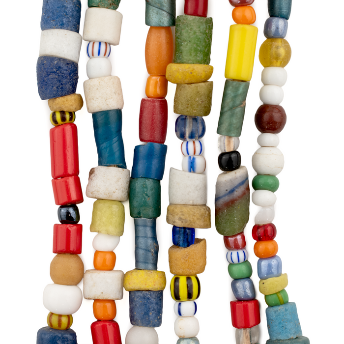 Fancy Ghana Chevron Christmas Beads - The Bead Chest