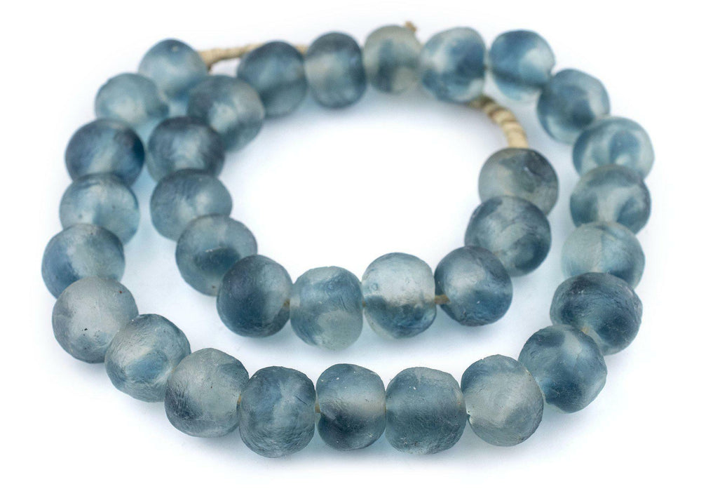 Jumbo Blue Wave Marine Recycled Glass Beads (23mm) - The Bead Chest