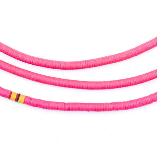 Vintage Pink Phono Record Vinyl Beads (3mm) - The Bead Chest