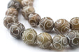 Geometric Patterned Jade Beads (12mm) - The Bead Chest