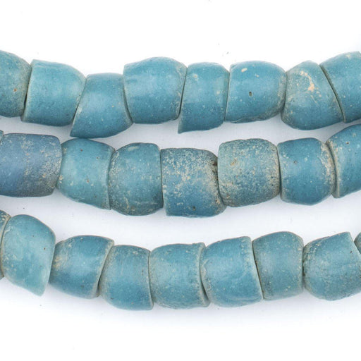 Vintage Turquoise Teal Glass Beads (9mm) - The Bead Chest