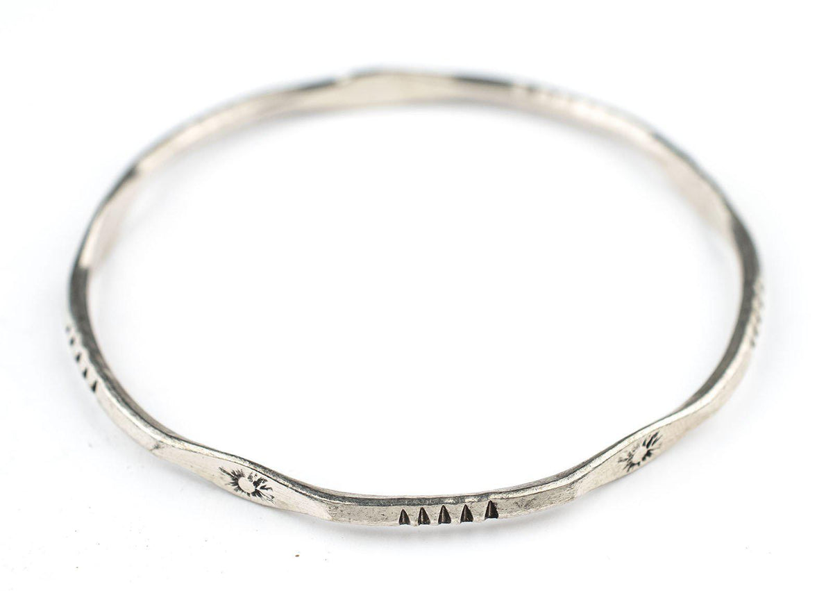 Engraved Silver Moroccan Bracelet — The Bead Chest