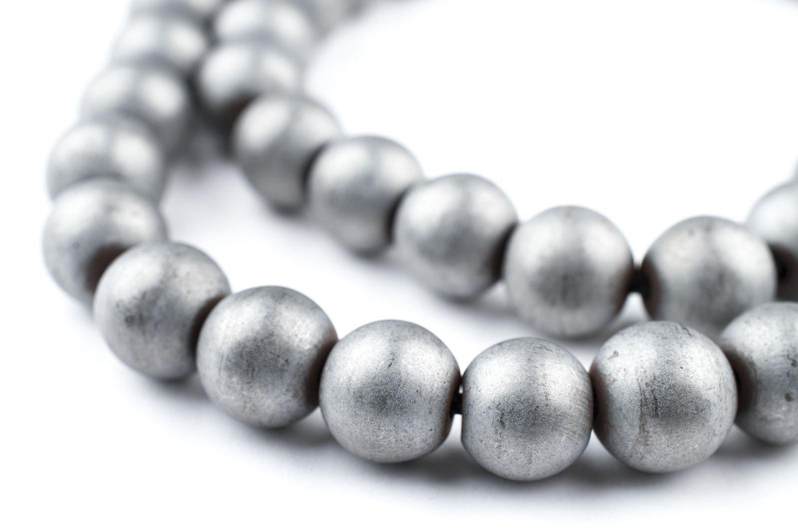 Silver Metallic Round Hematite Beads (10mm) — The Bead Chest