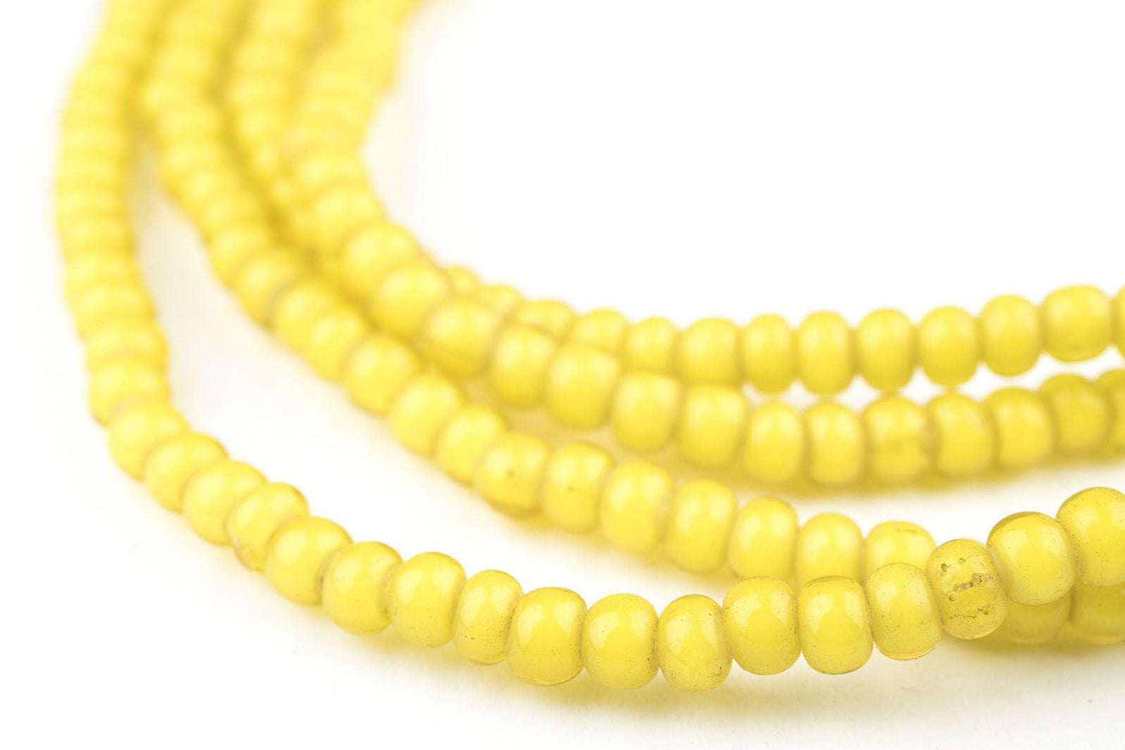 Yellow White Heart Beads (4mm) — The Bead Chest