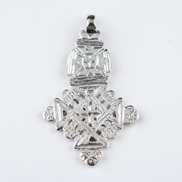 Shiny Silver Coptic Cross Pendant (Medium) - The Bead Chest