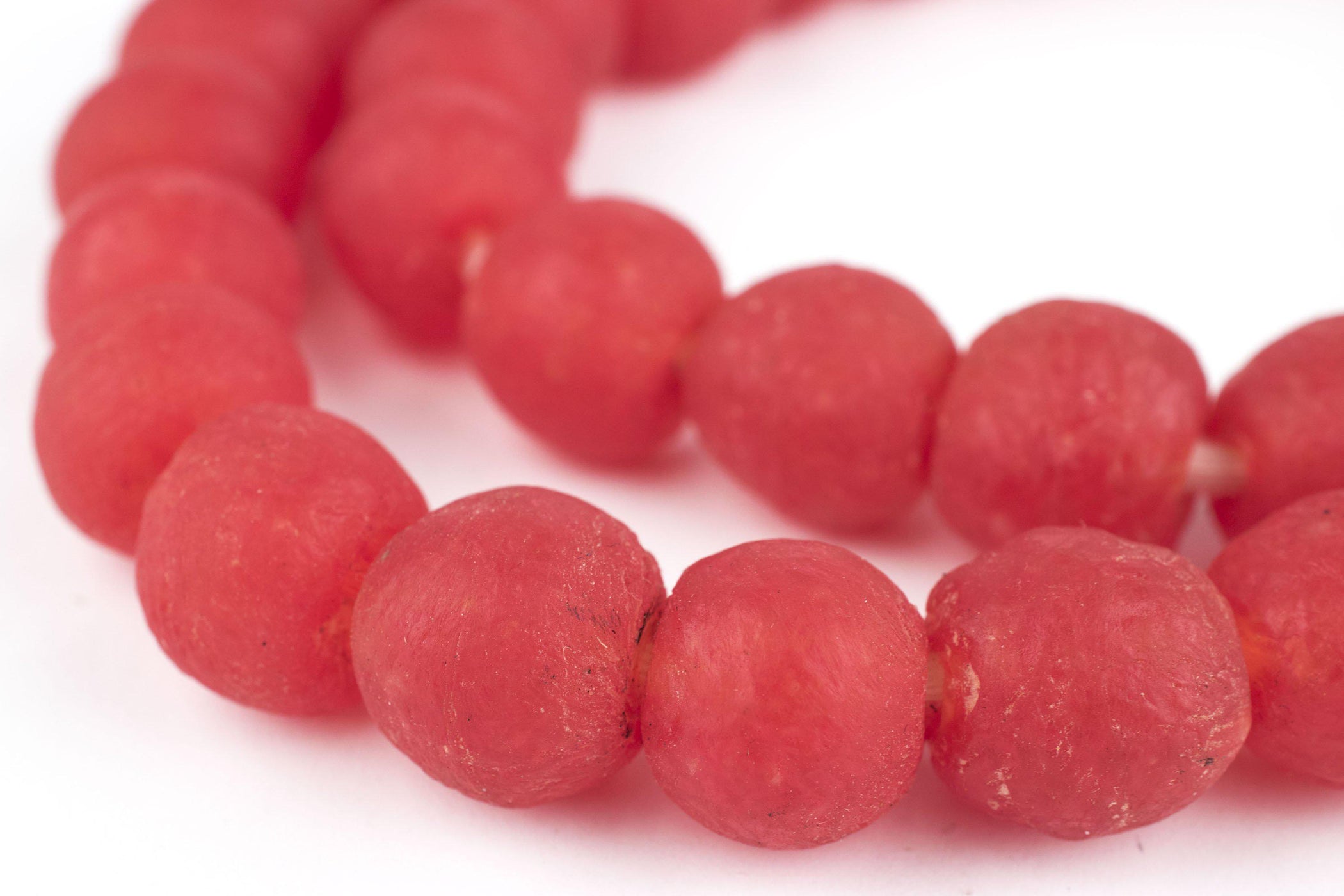 Bright Red Recycled Glass Beads 14mm The Bead Chest   004834 2100x1400 