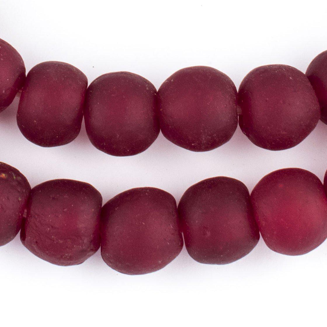 Deep Red Recycled Glass Beads 14mm The Bead Chest   005070 1 1200x1200 Crop Center 