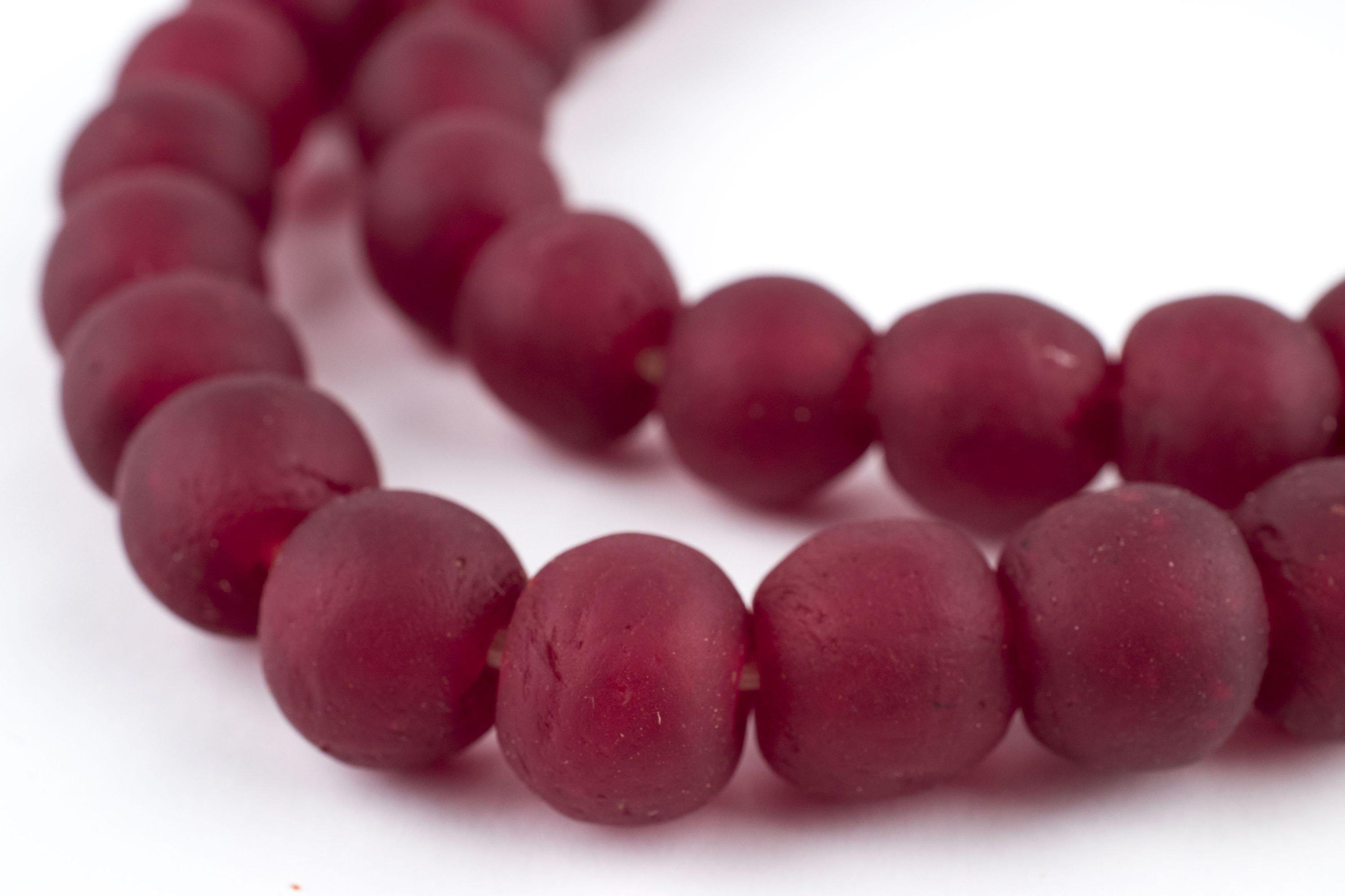 Deep Red Recycled Glass Beads 14mm The Bead Chest   005072 2993x1995 