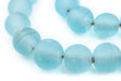 Clear Marine Frosted Sea Glass Beads (20mm) - The Bead Chest