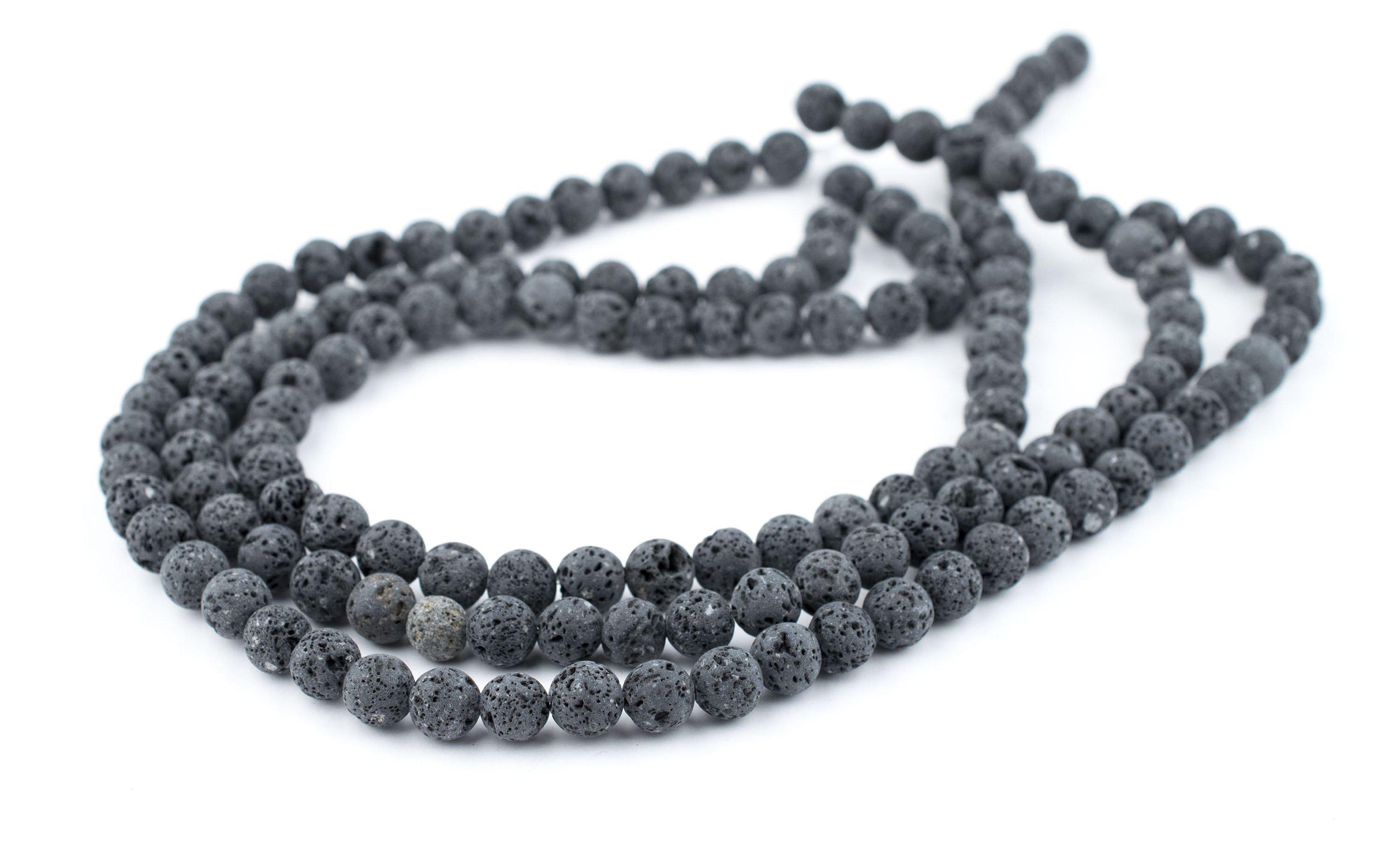 Grey Volcanic Lava Beads (8mm) — The Bead Chest