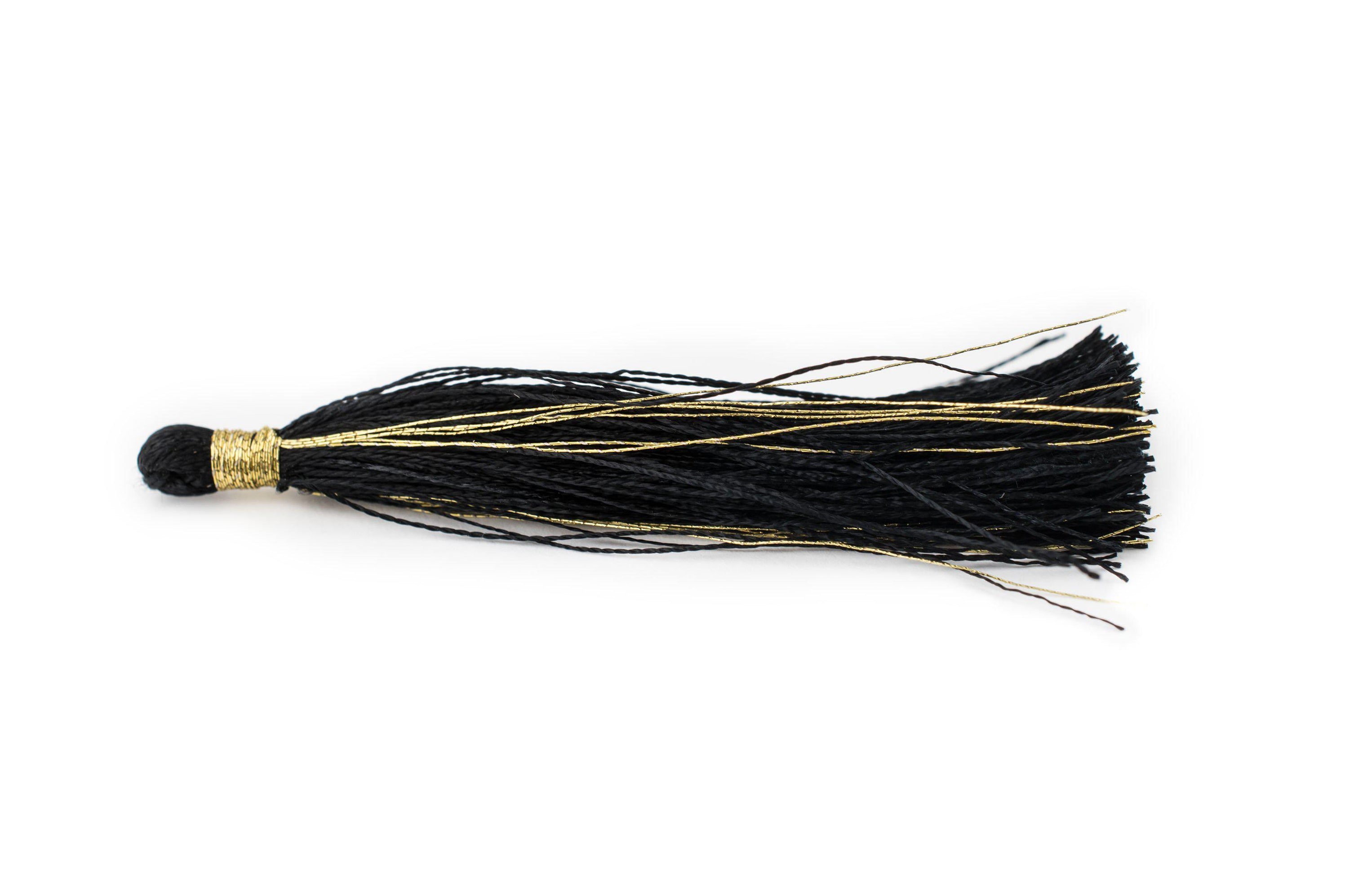 Black 6cm Silk Tassels (5 Pack) — The Bead Chest