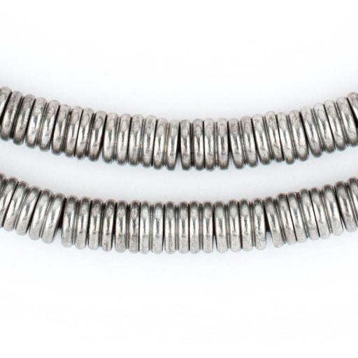 Jumbo Silver Double Heishi Beads (9mm) - The Bead Chest