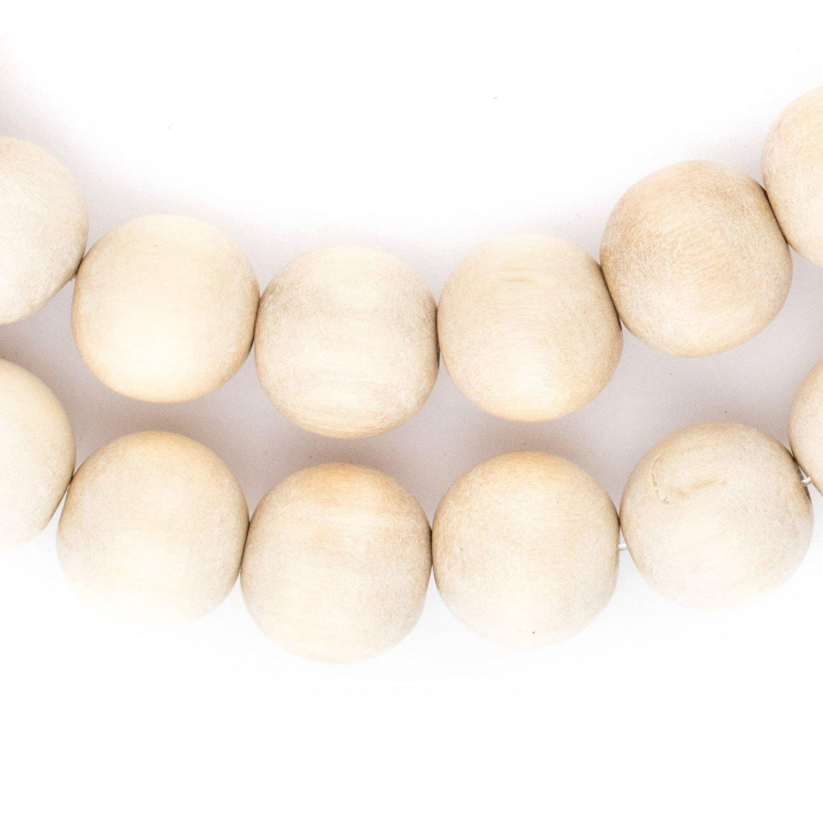 Cream Natural Wood Beads (16mm) — The Bead Chest