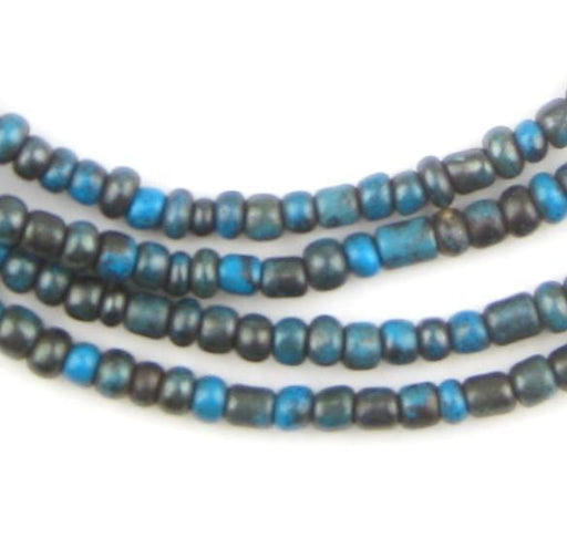 Mottled Turquoise Ghana Glass Beads (2 Strands) - The Bead Chest