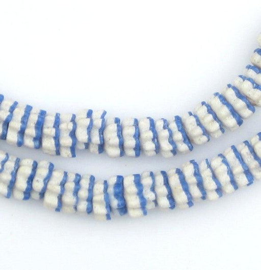 Blue West African Flower Beads - The Bead Chest