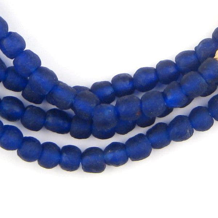 Cobalt Blue Recycled Glass Beads (7mm) — The Bead Chest