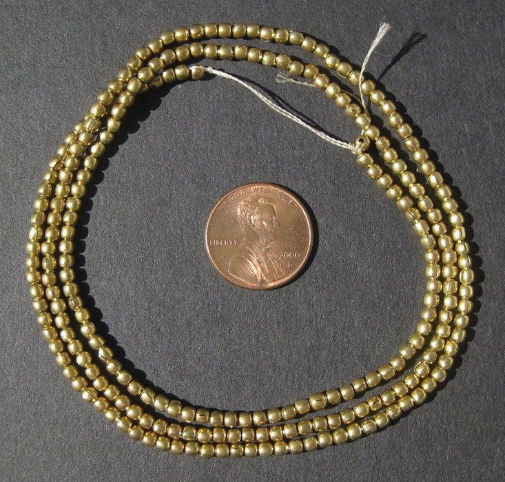 Brass Round Small Ethiopian Beads - The Bead Chest